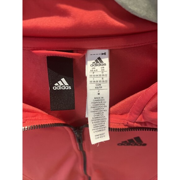 Adidas Women Track Jacket coat Activewear Leisure Full Zip Pink size XS - Picture 6 of 7